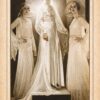 Period photograph, 1929: the three Pillsbury sisters at Mary's wedding in the mansion, from left Helen, the bride Mary, and Katharine, who would marry in Paris five months later.