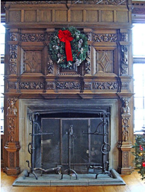 Historic lounge fireplace