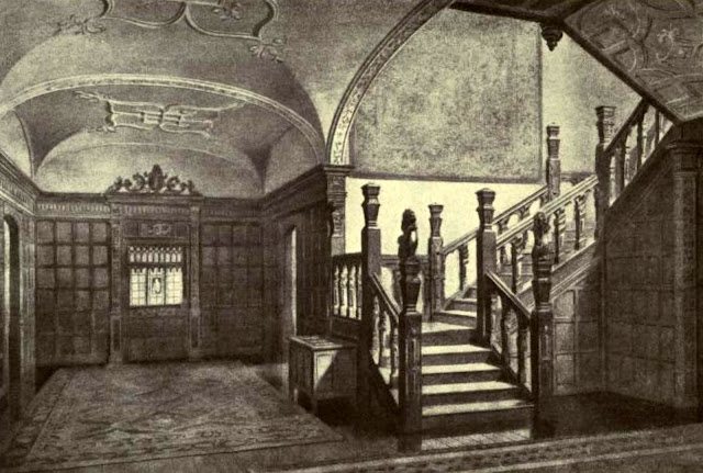 Historic drawing of the staircase