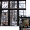 Painted and stained glass panel in the Charles S. Pillsbury Mansion in Minneapolis, part of the centuries-old European glazing installed when the house was built.