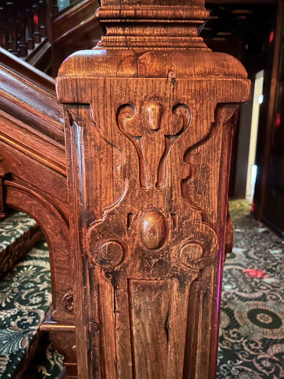 Carved oak detail