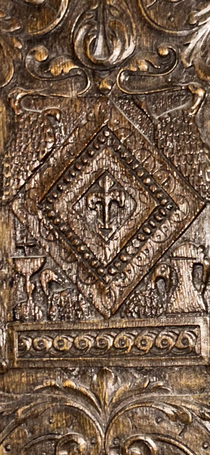 Carved oak panel