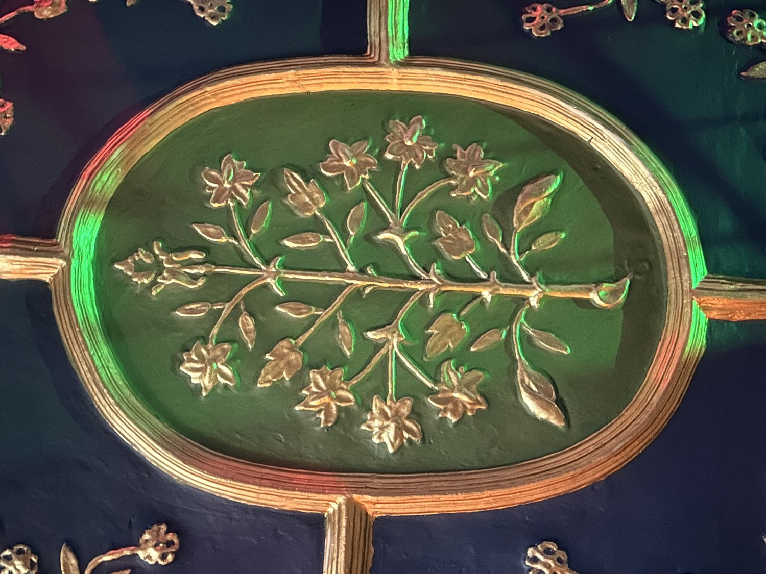 Restored oval ceiling medallion