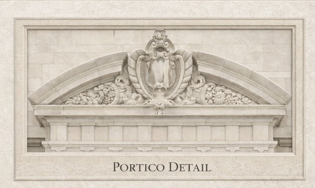 Stone portico