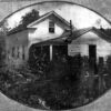 The John H. Stevens House, the first frame house on the west bank of the Mississippi in Minneapolis, in a 19th-century view